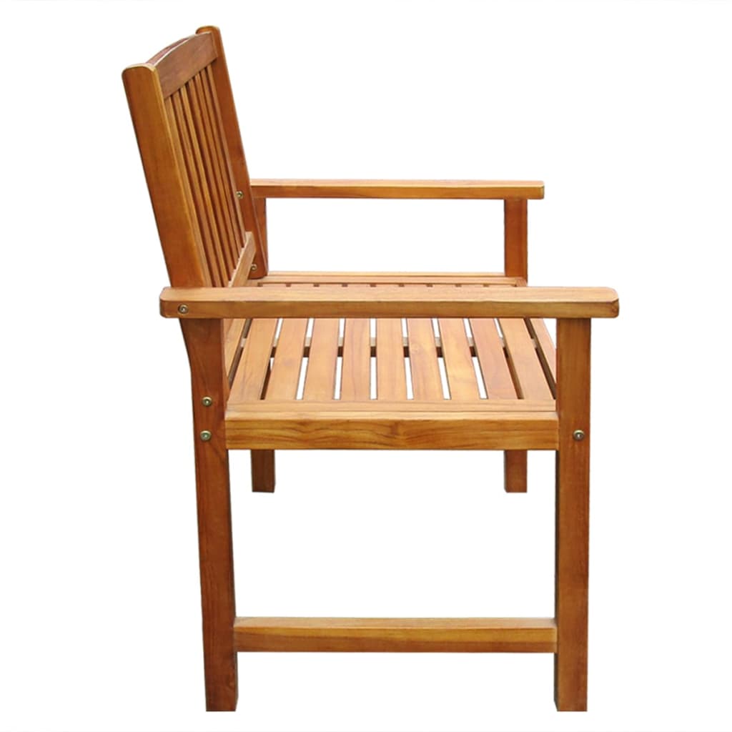 2-Piece Brown Acacia Wood Garden Chairs Set - Durable & Stylish