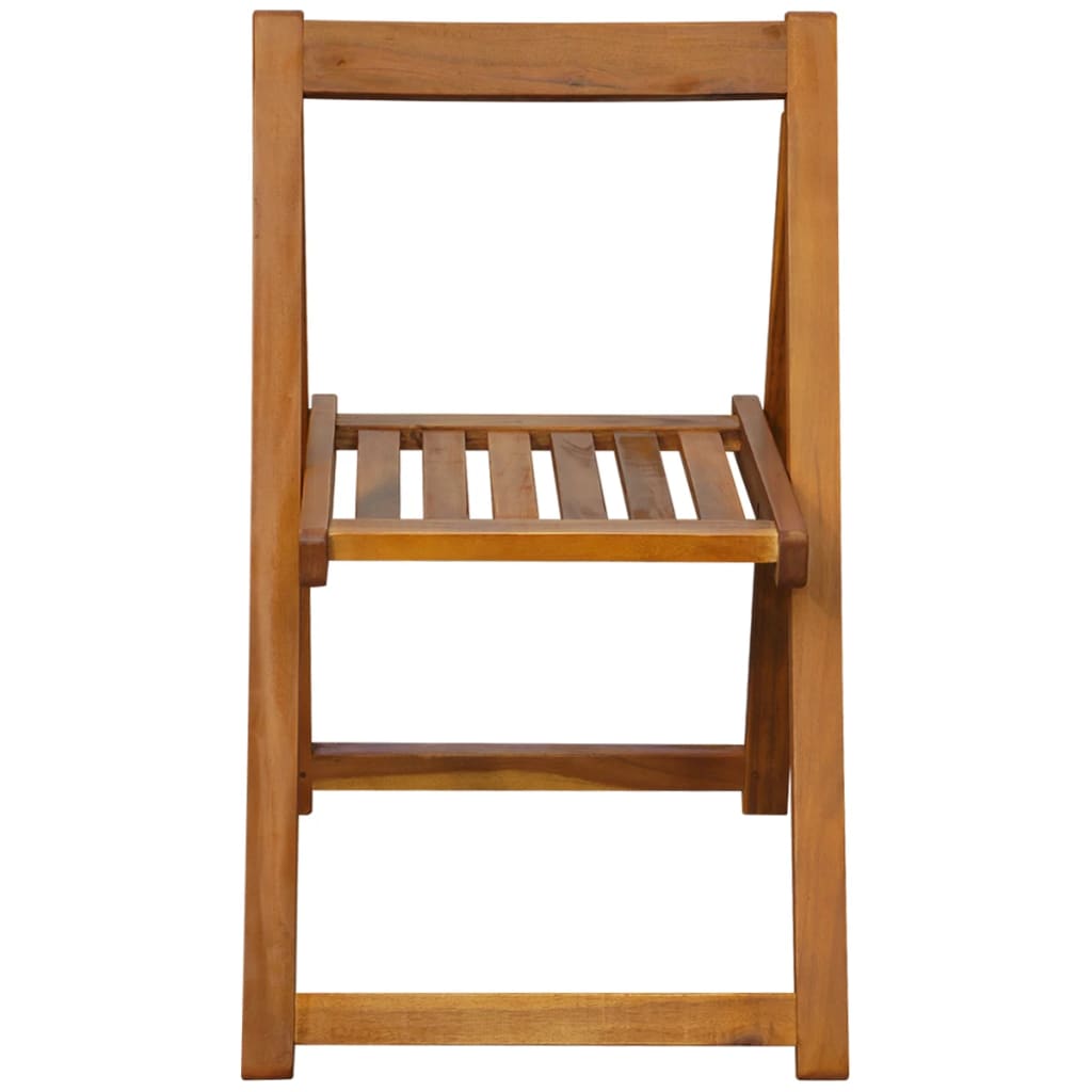 Solid Acacia Wood Folding Garden Chairs, 2 pcs - Durable & Stylish