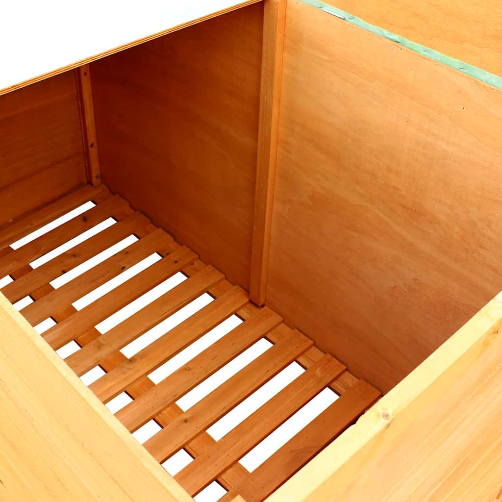 Wooden Garden Storage Box 126x72x72 cm - Durable Outdoor Solution