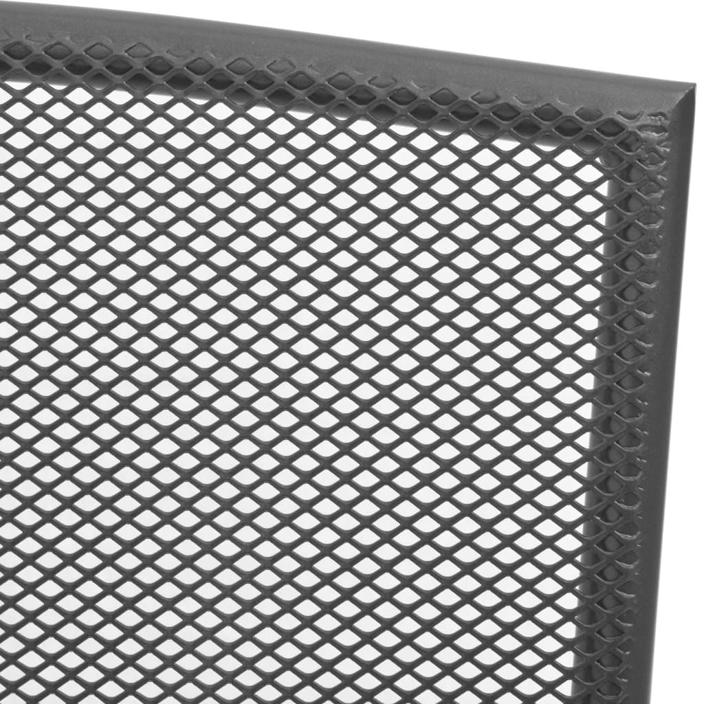 Steel Grey Stackable Garden Chairs, Set of 2 - Durable & Stylish