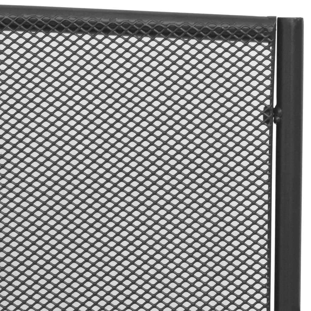 Stylish Anthracite Garden Bench - 108 cm Steel & Mesh Design