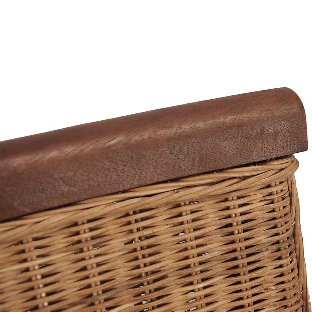 Dining Chairs 2 pcs Brown Natural Rattan