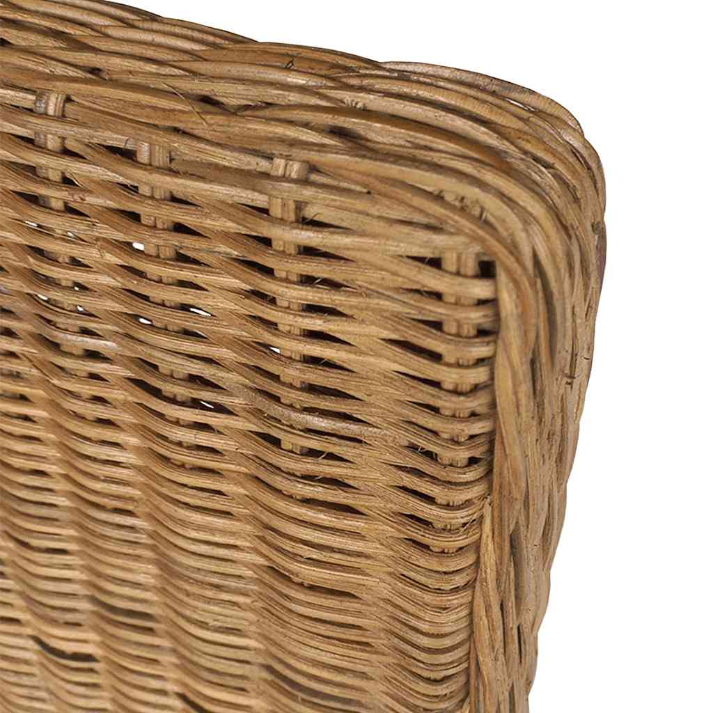 Dining Chairs 2 pcs Brown Natural Rattan