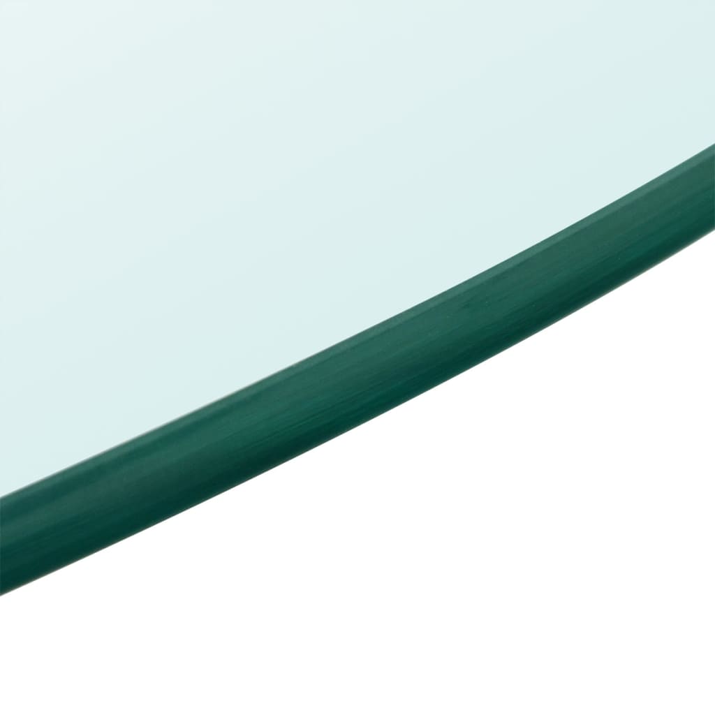 Round Clear Tempered Glass Table Top, 300mm Diameter