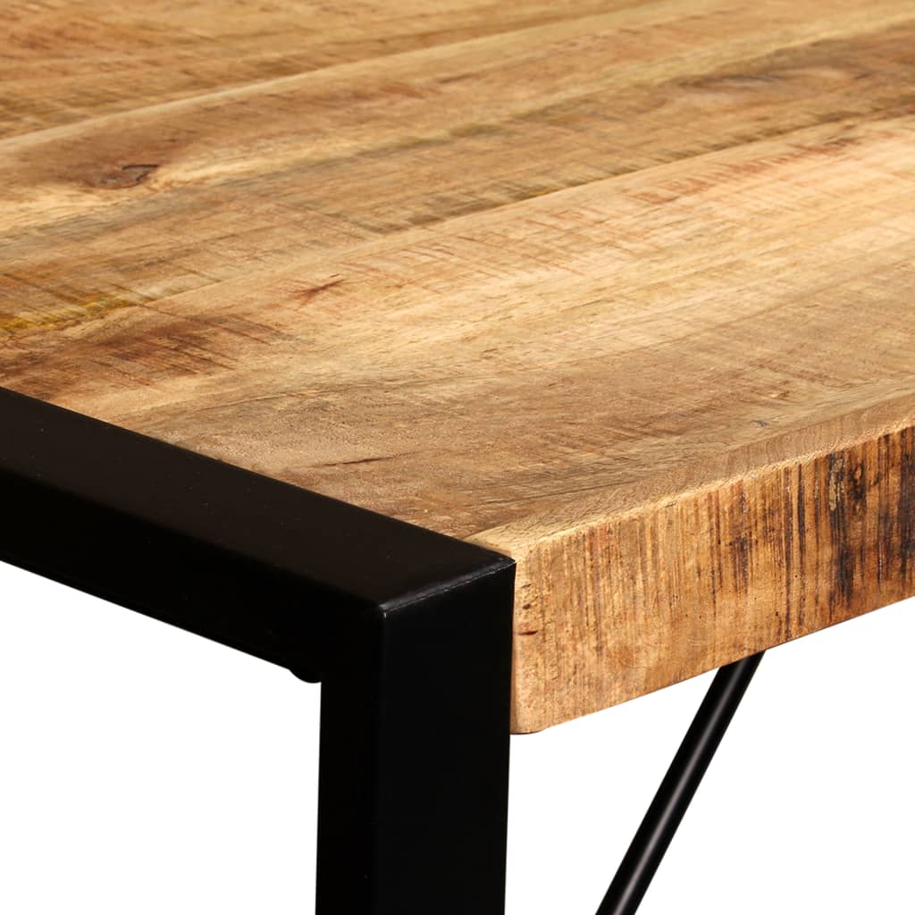 Solid Mango Wood Dining Table, 120 cm - Rustic Charm