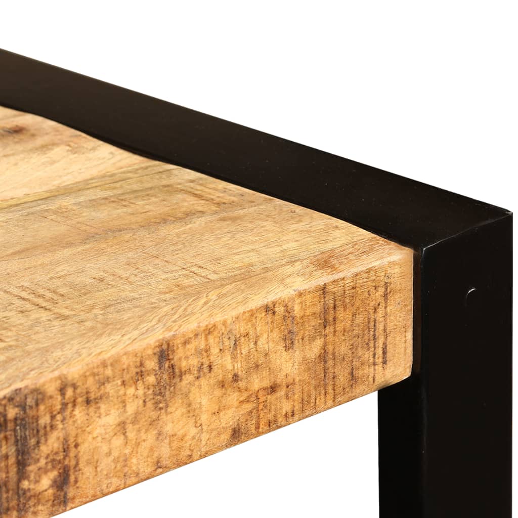 Solid Mango Wood Dining Table, 120 cm - Rustic Charm