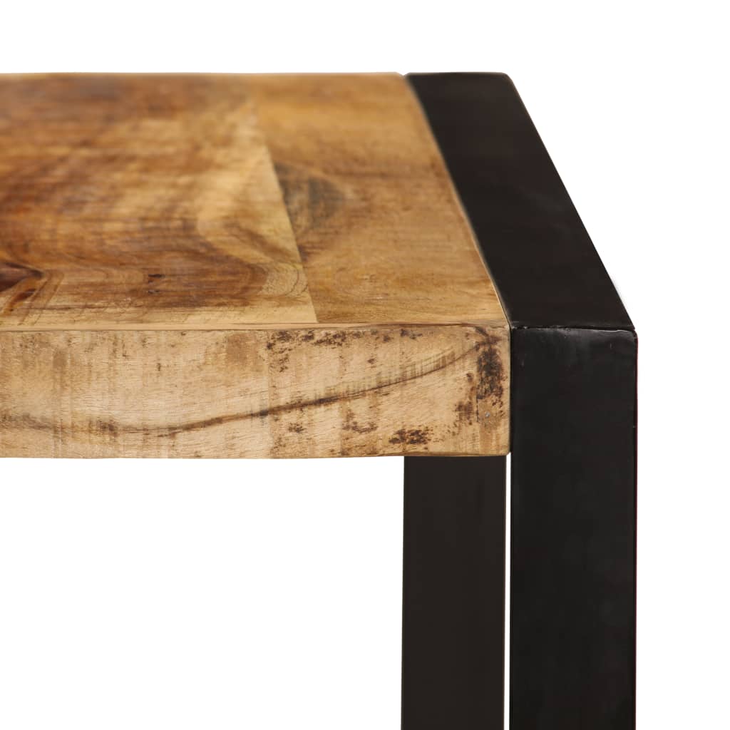 Solid Mango Wood Dining Table, Rustic Finish, 180 cm