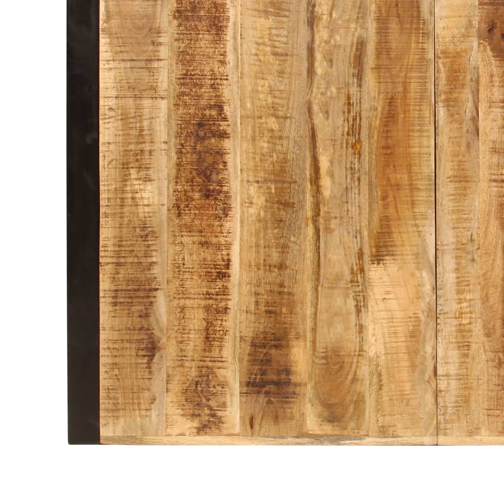 Solid Mango Wood Dining Table, Rustic Finish, 180 cm