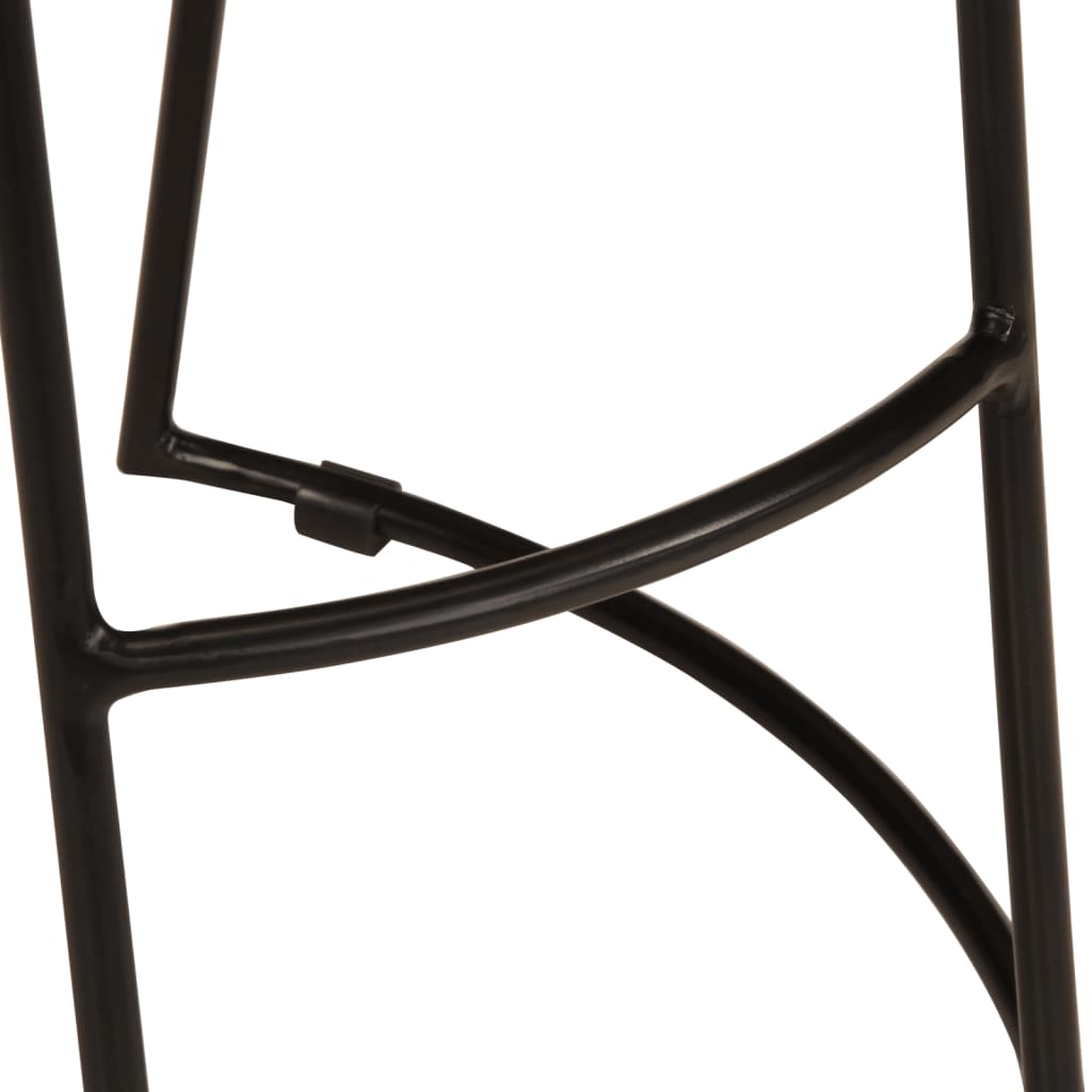 Solid Mango Wood Bar Stools - Set of 2 Vintage Style Seats