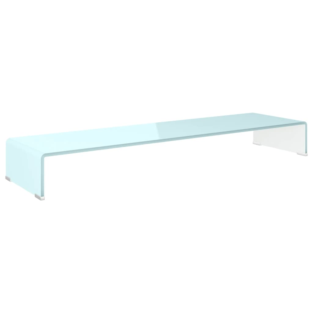 TV Stand/Monitor Riser Glass Green 110x30x13 cm