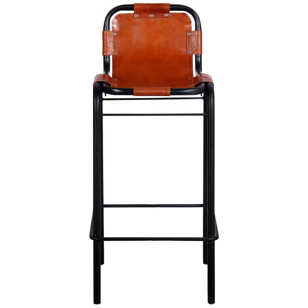 Luxury Real Leather Bar Stools Set of 2 - Elegant and Durable