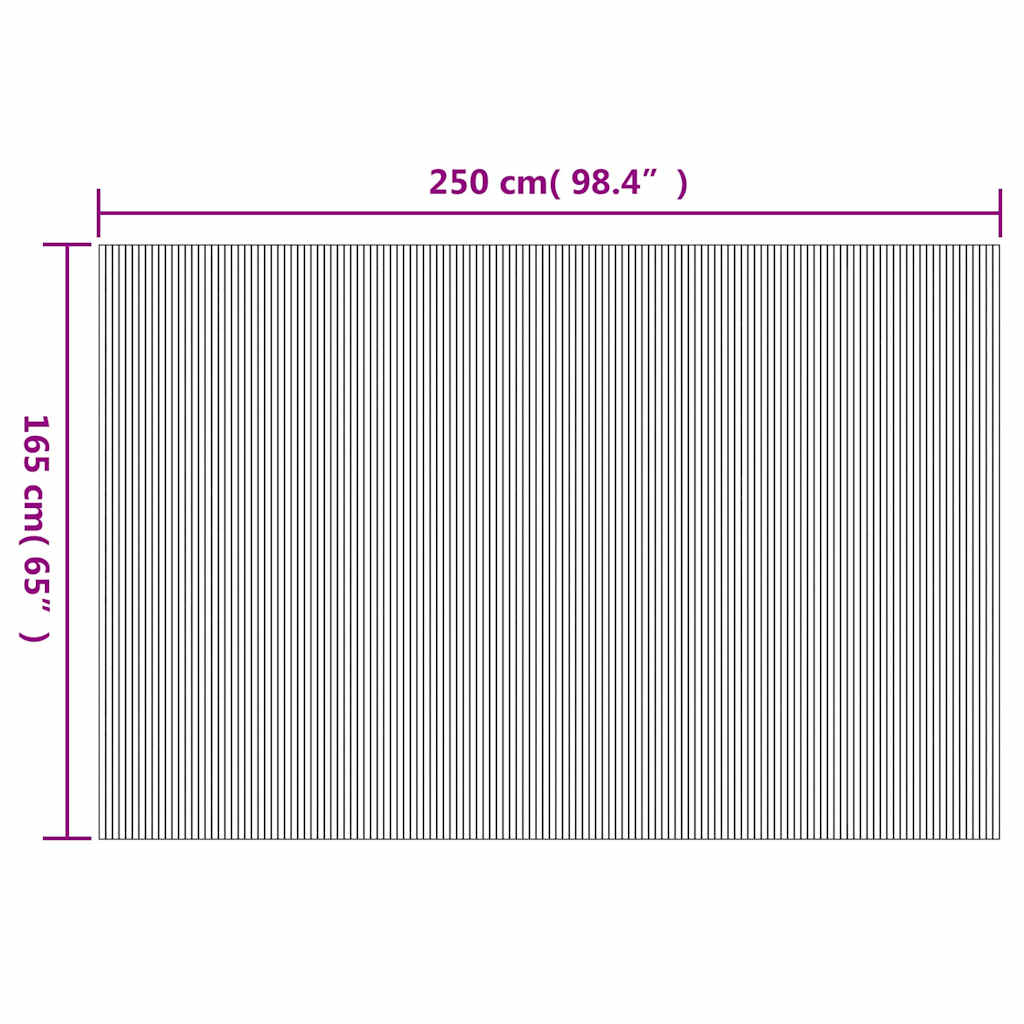 Bamboo Room Divider in Grey - 250x165 cm, Elegant Privacy Screen