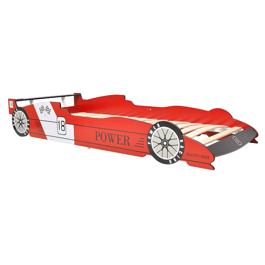 Red Children's Race Car Bed 90x200 cm - Sturdy & Stylish