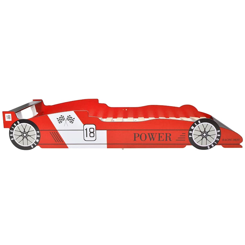 Red Children's Race Car Bed 90x200 cm - Sturdy & Stylish