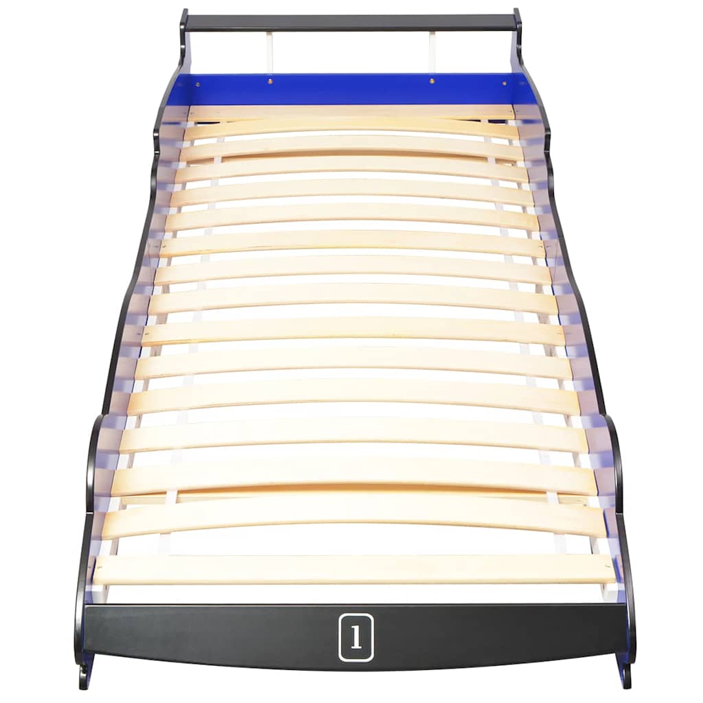 Blue Race Car Bed for Kids - 90x200 cm - Durable & Fun Design