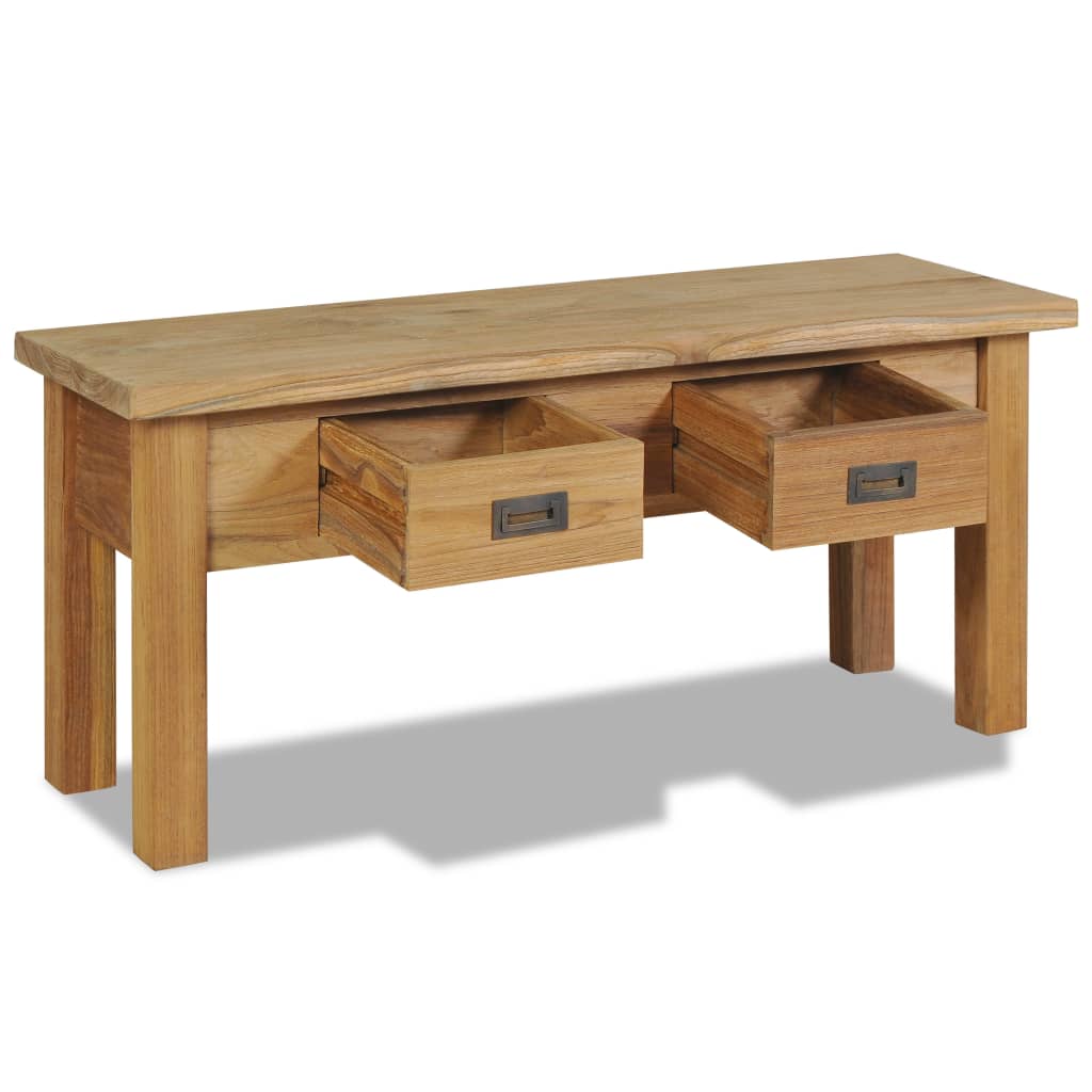 Solid Teak Hall Bench - 90x30x40 cm | Durable & Stylish Seating