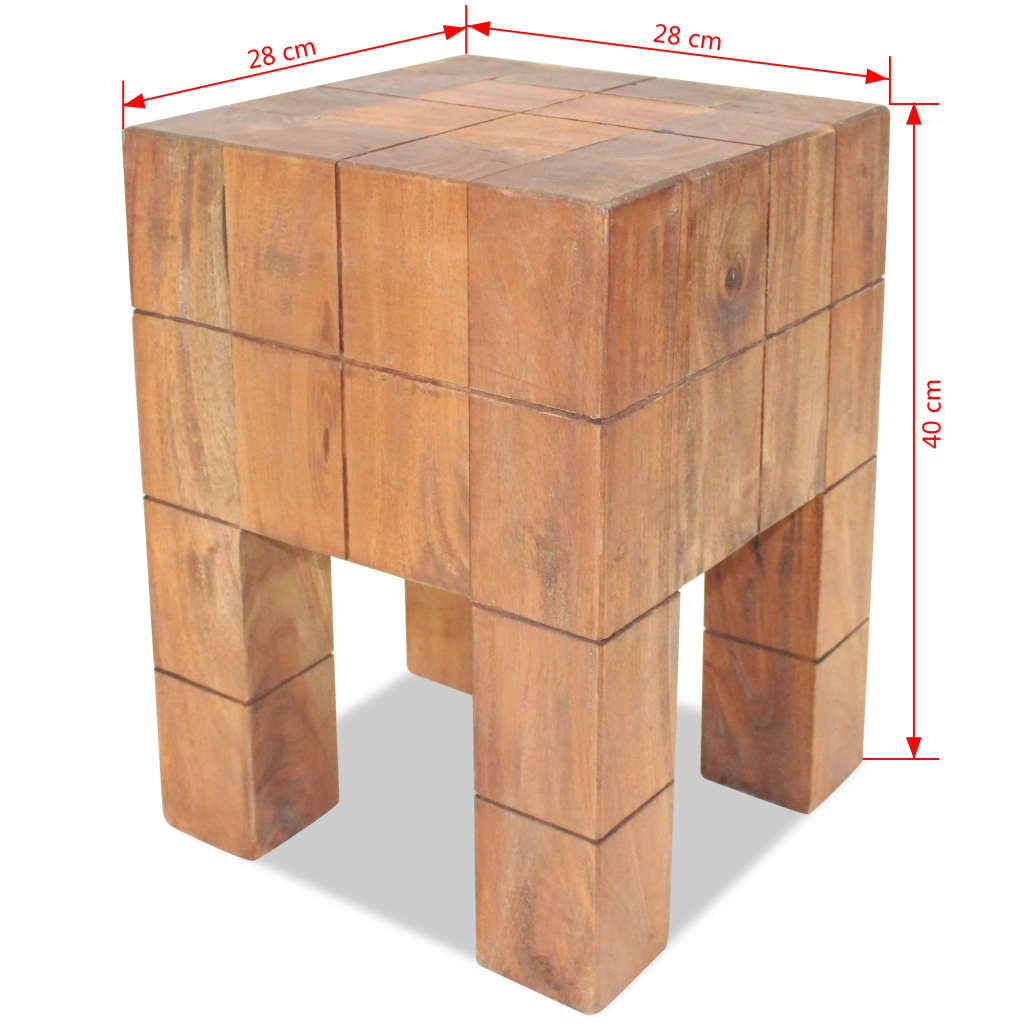 Solid Mahogany Wood Stool - Elegant & Durable Seating Solution