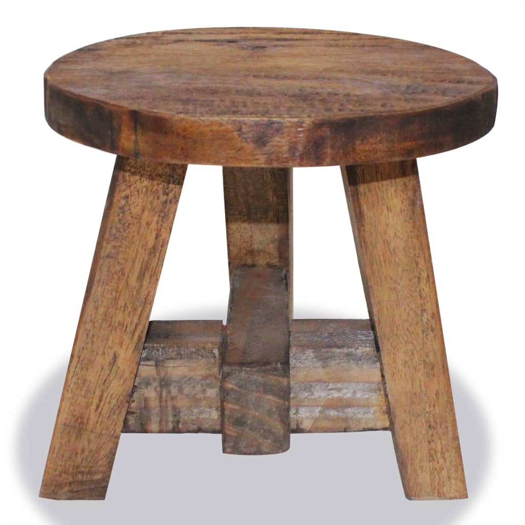 Elegant Solid Mahogany Wood Stool - Durable & Stylish Seating