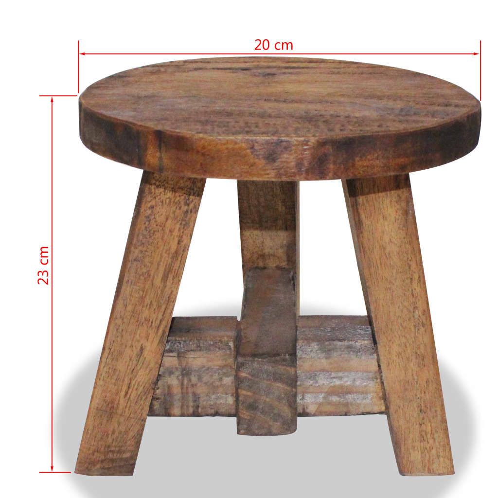 Elegant Solid Mahogany Wood Stool - Durable & Stylish Seating