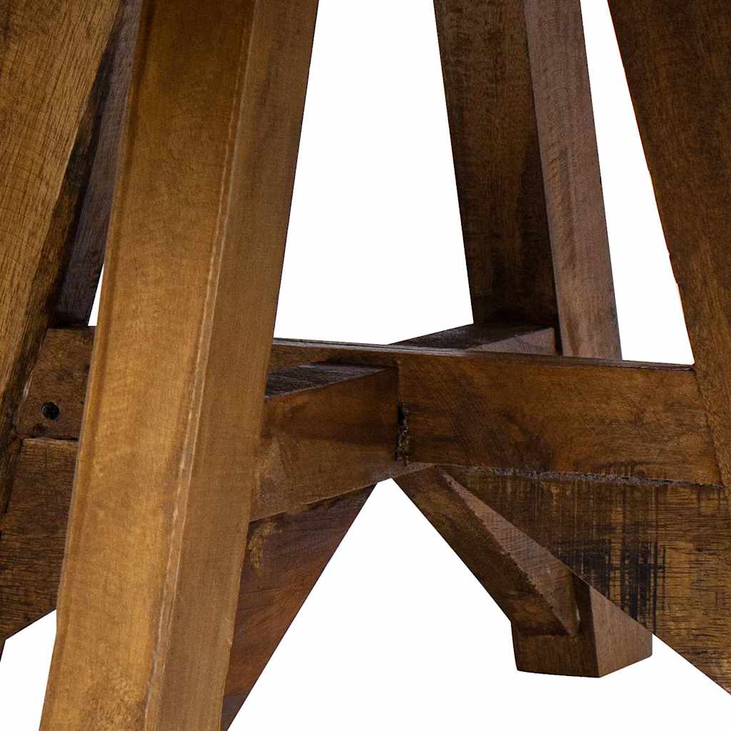 Coffee Table Solid Reclaimed Wood 60x45 cm White