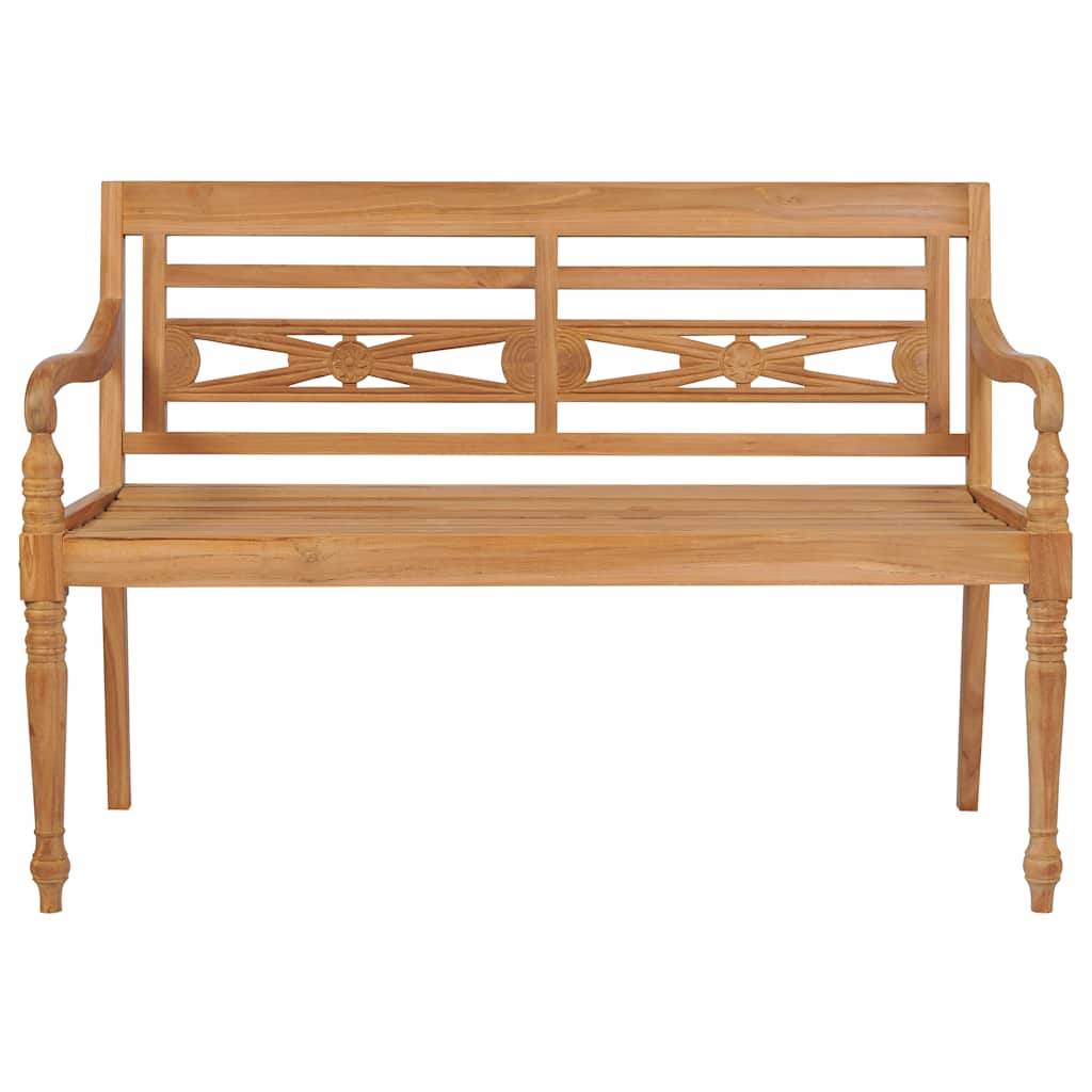 Elegant Teak Batavia Bench - 120 cm Solid Wood Outdoor Seating