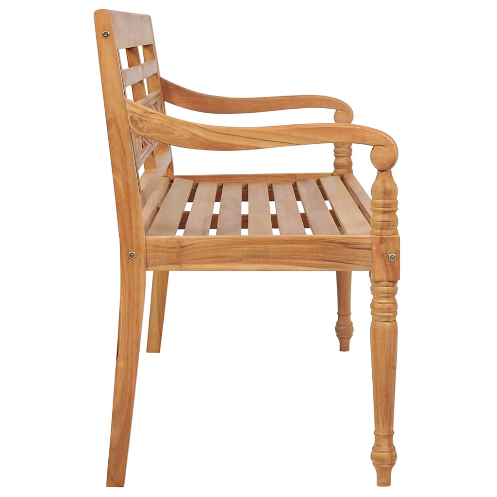 Elegant Teak Batavia Bench - 120 cm Solid Wood Outdoor Seating