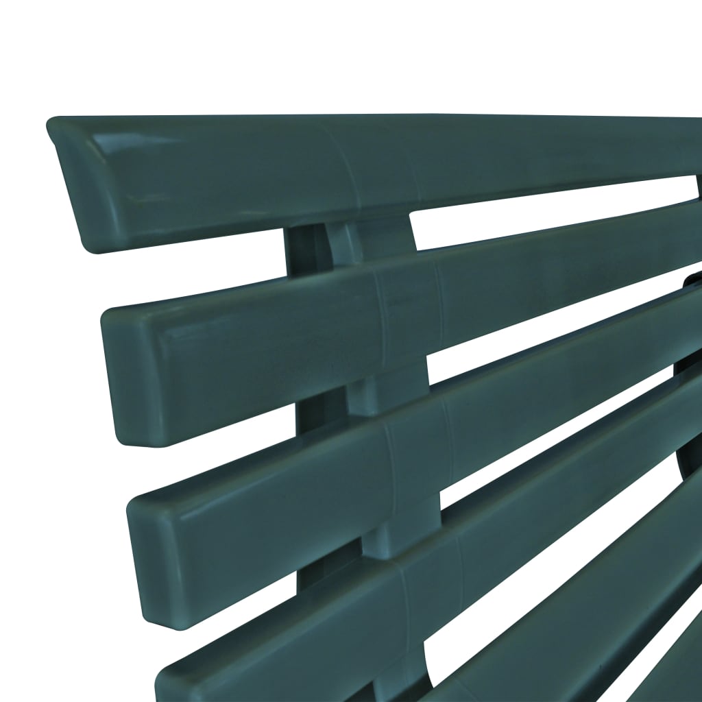 Green Plastic Garden Bench - 145.5 cm Durable Outdoor Seating
