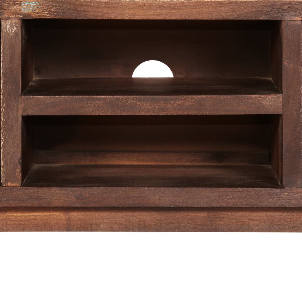TV Cabinet Solid Acacia Wood Vintage 118x30x40 cm