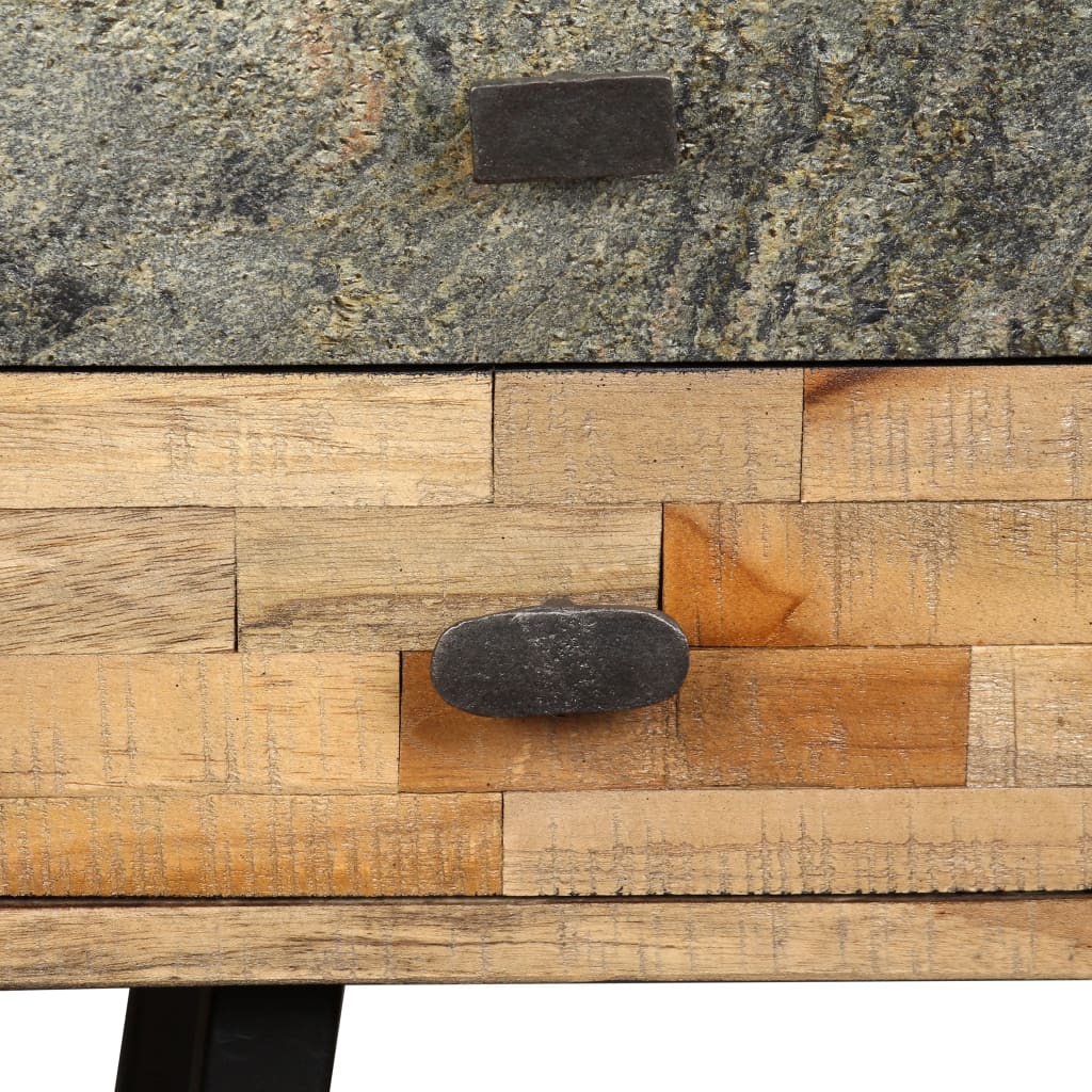 Solid Reclaimed Teak Writing Desk, 110x50x76 cm - Eco-Friendly Elegance