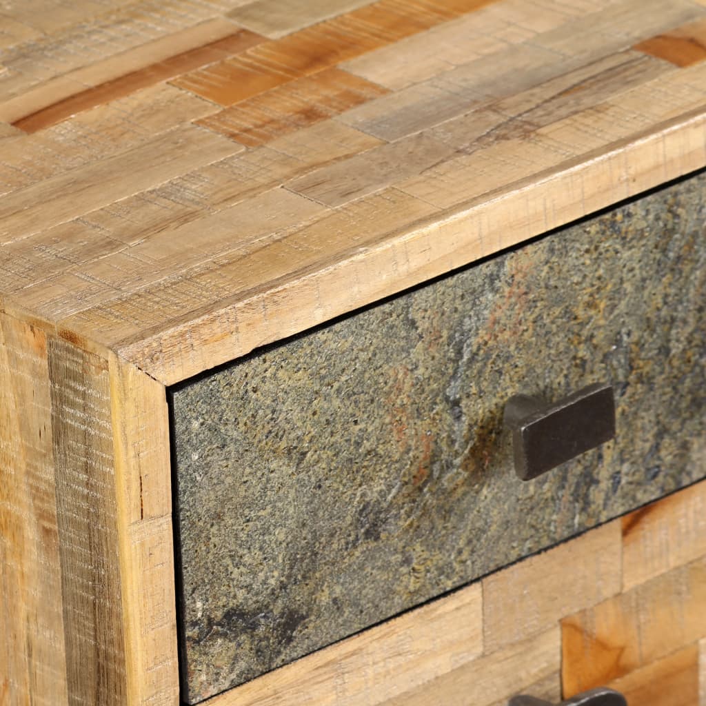 Solid Reclaimed Teak Writing Desk, 110x50x76 cm - Eco-Friendly Elegance