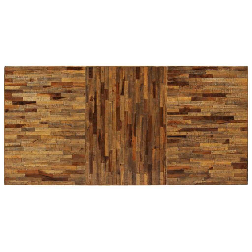 Reclaimed Teak & Steel Dining Table, 180x90x76 cm - Industrial Chic