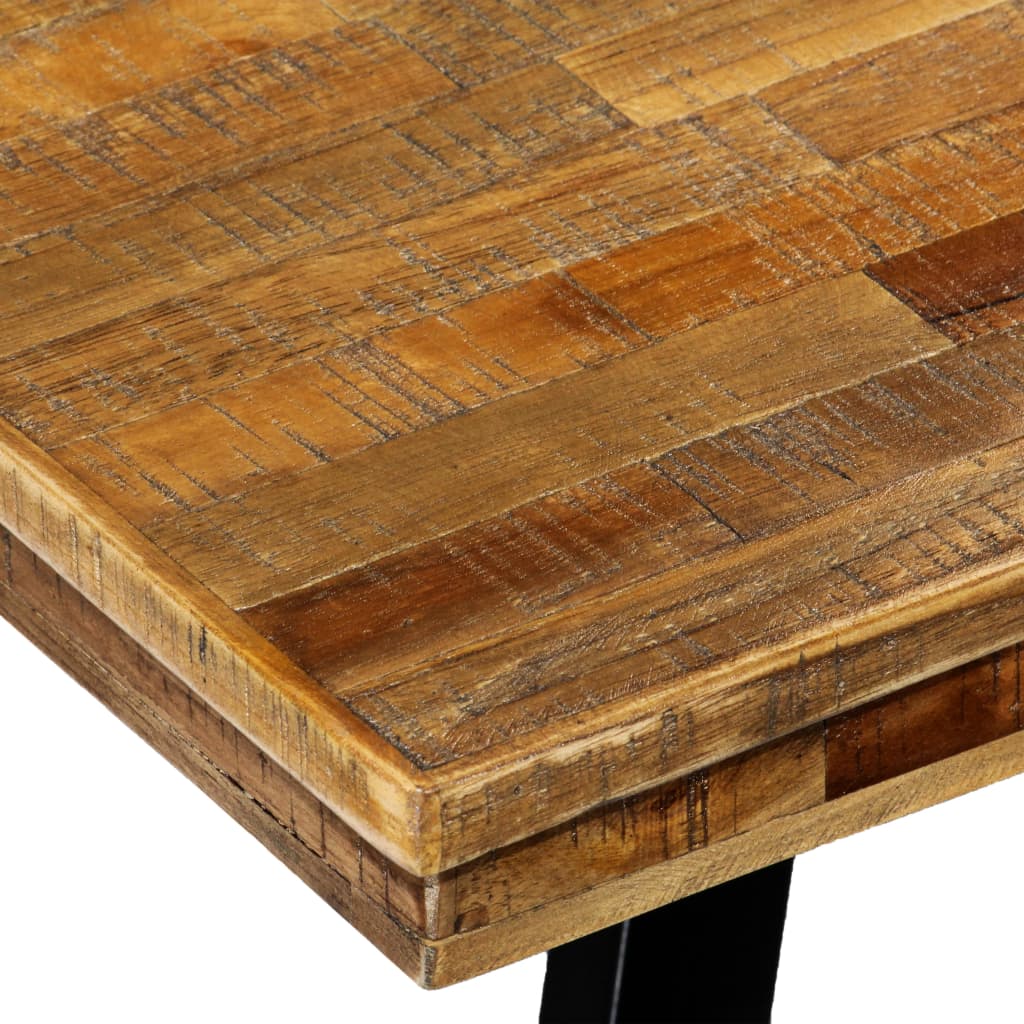 Reclaimed Teak & Steel Dining Table, 180x90x76 cm - Industrial Chic