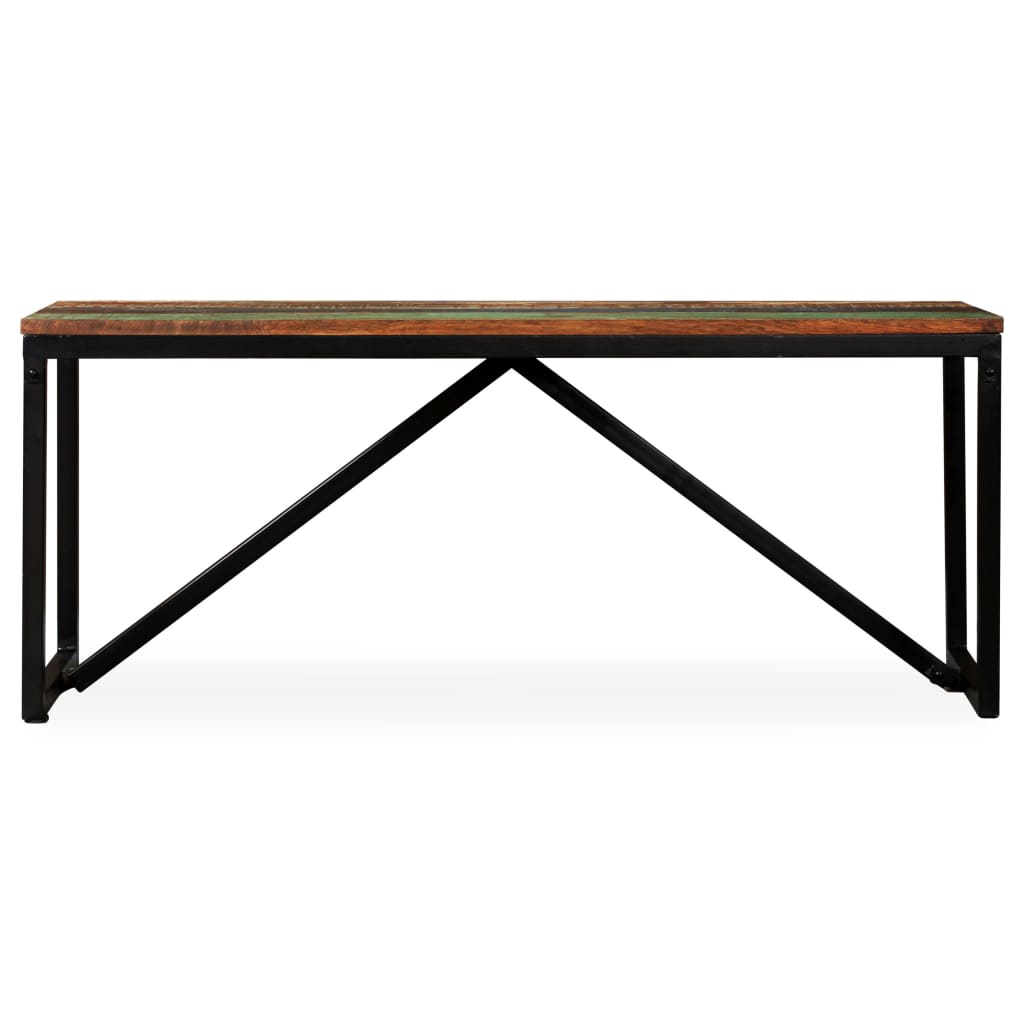 Rustic Reclaimed Wood Bench, 110x35x45 cm - Natural Finish
