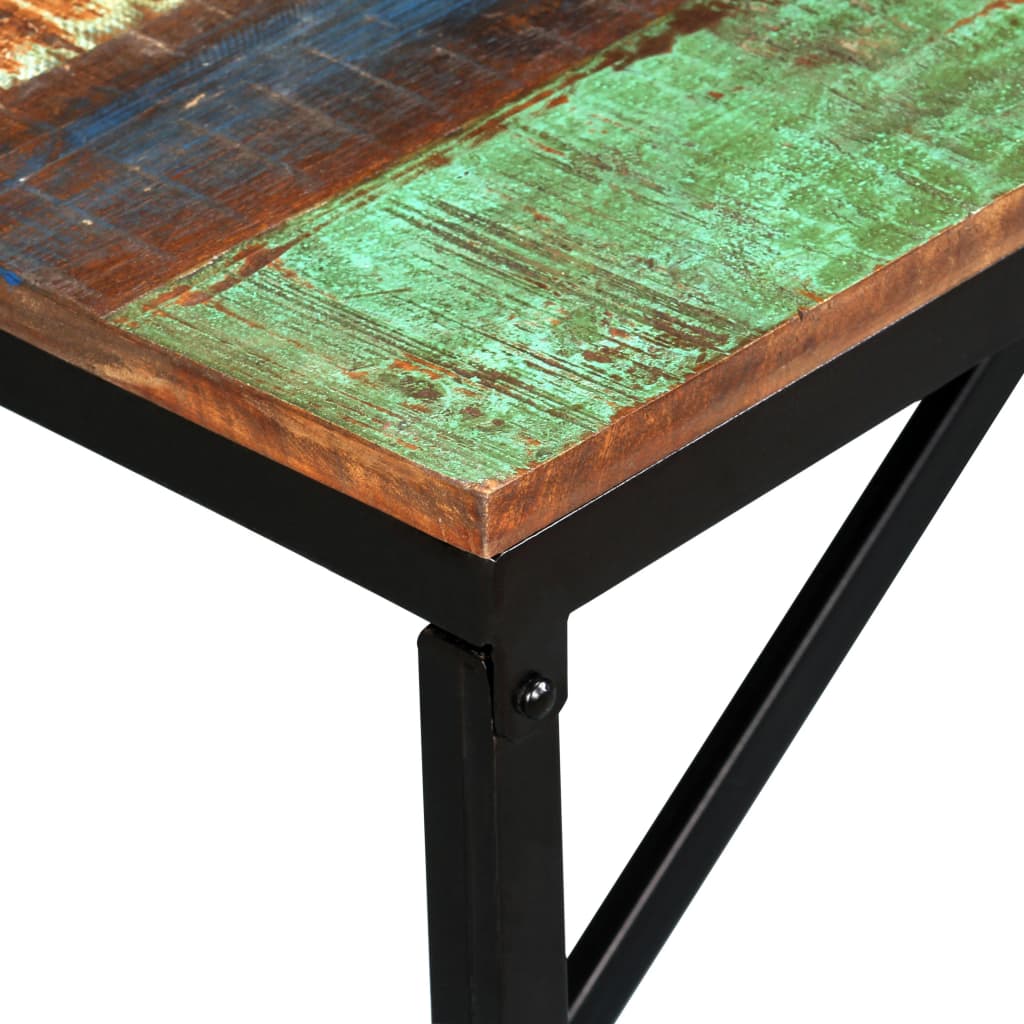 Rustic Reclaimed Wood Bench, 110x35x45 cm - Natural Finish