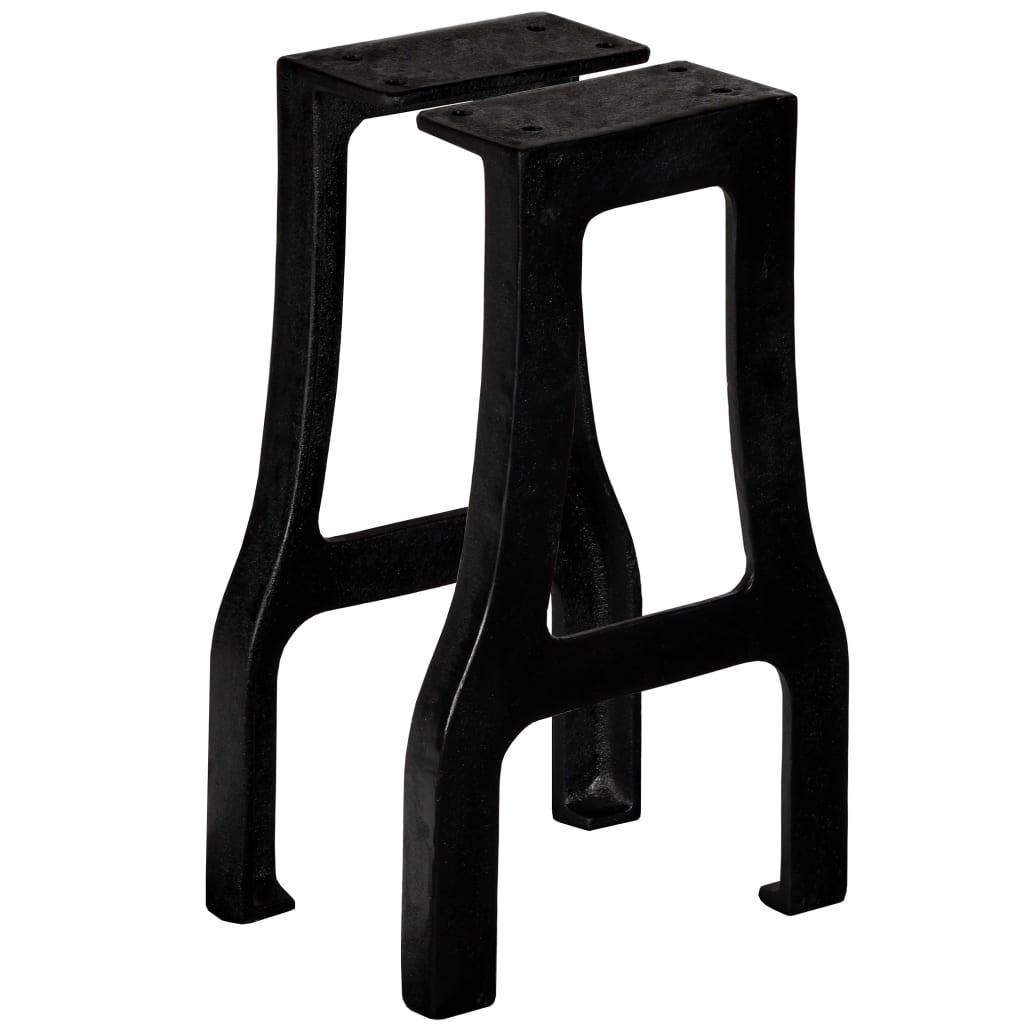 A-Frame Cast Iron Bench Legs 2 pcs – Durable Black Metal Supports