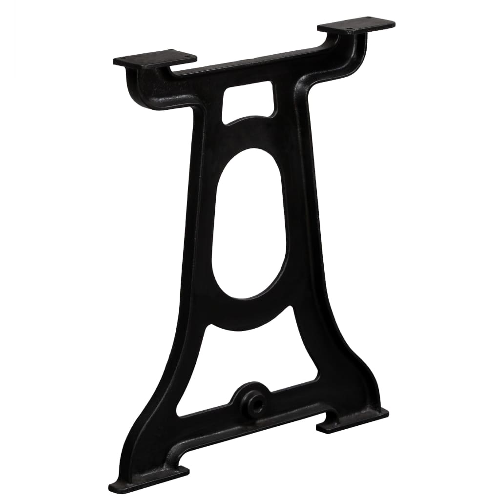 Durable Cast Iron Y-Frame Dining Table Legs, Set of 2