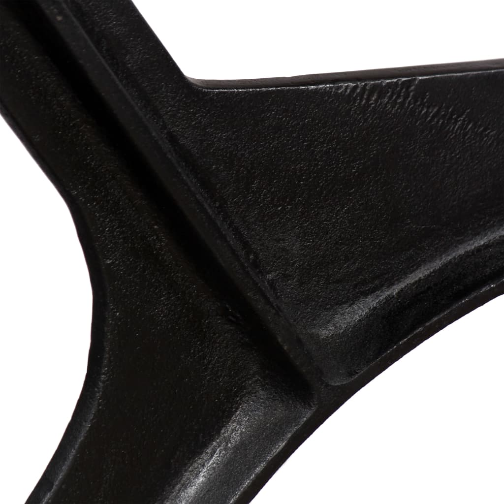 Industrial O-Frame Cast Iron Dining Table Legs 2 pcs - Black Finish