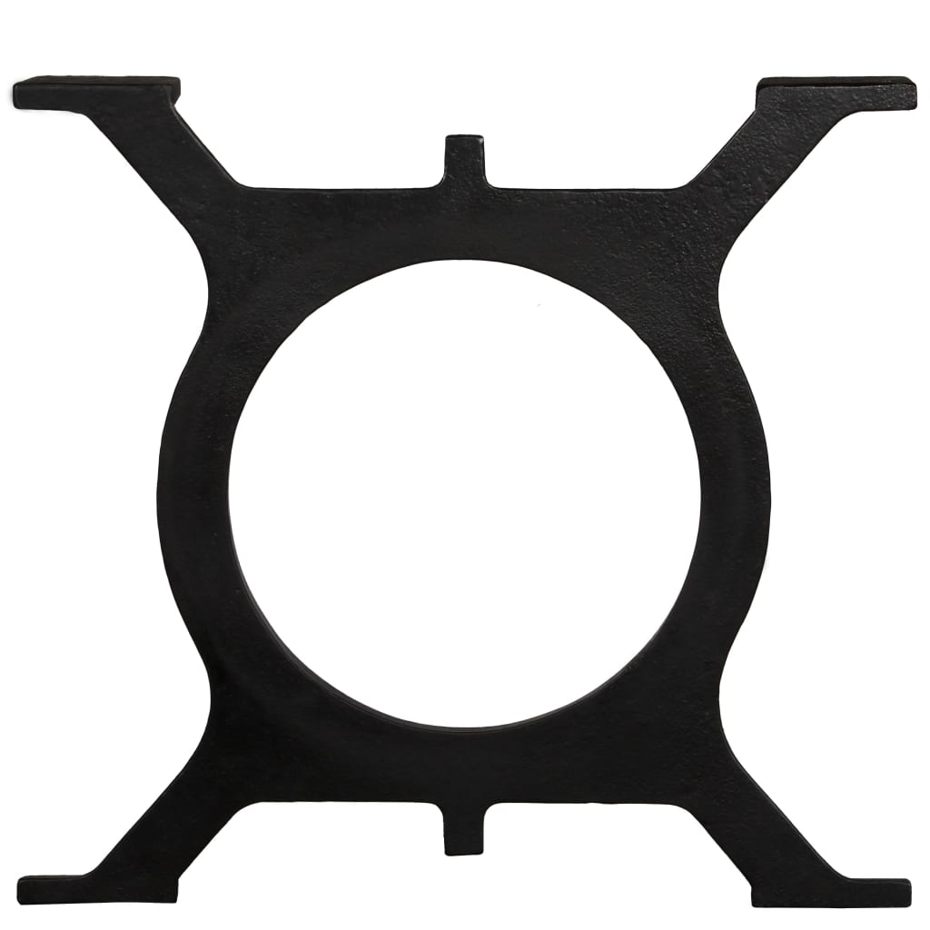Sturdy Cast Iron O-Frame Coffee Table Legs 2 pcs - Black Finish