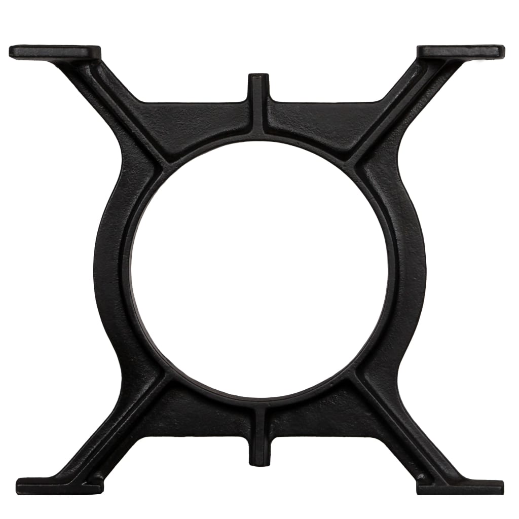 Sturdy Cast Iron O-Frame Coffee Table Legs 2 pcs - Black Finish