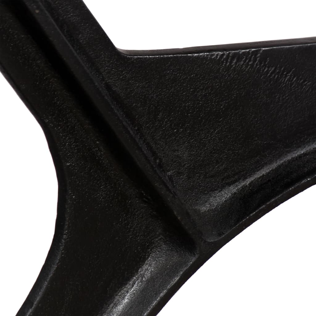 Sturdy Cast Iron O-Frame Coffee Table Legs 2 pcs - Black Finish