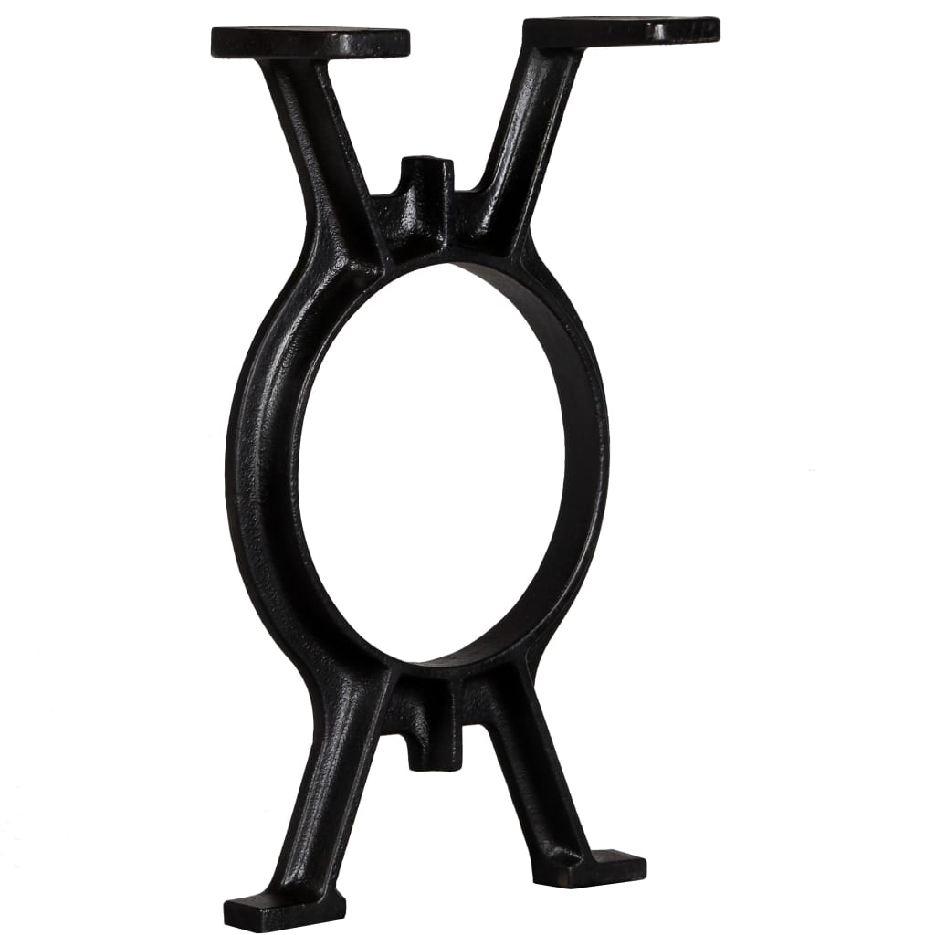 Black Cast Iron O-Frame Bench Legs Set - 2 Pcs