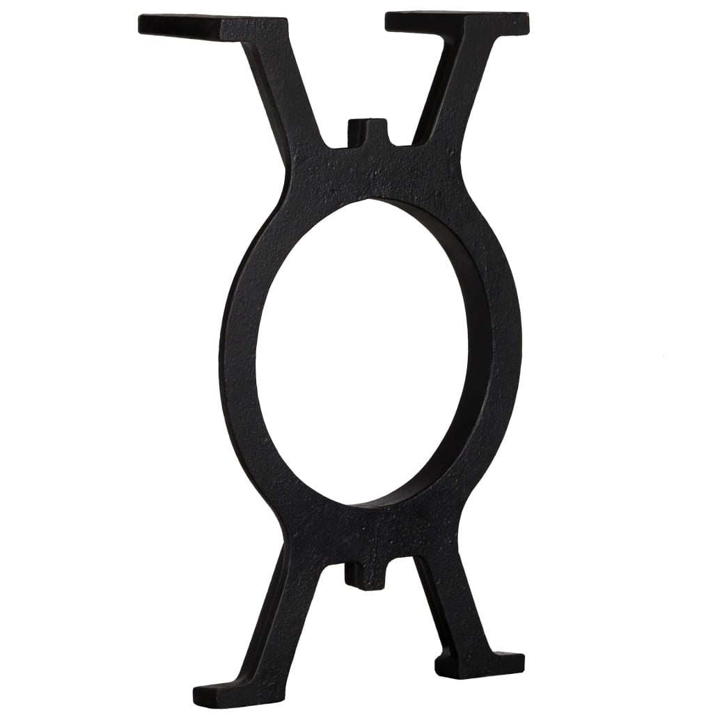 Black Cast Iron O-Frame Bench Legs Set - 2 Pcs