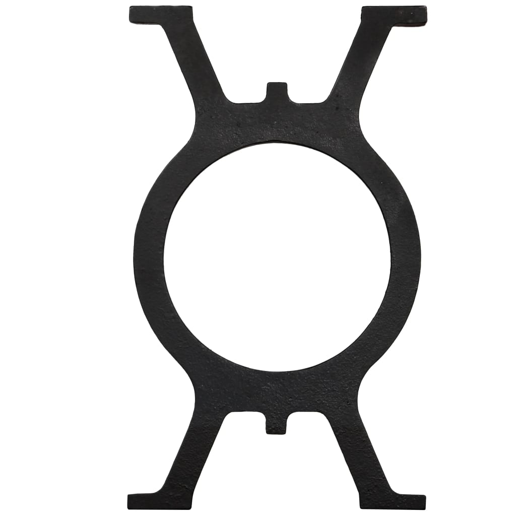 Black Cast Iron O-Frame Bench Legs Set - 2 Pcs