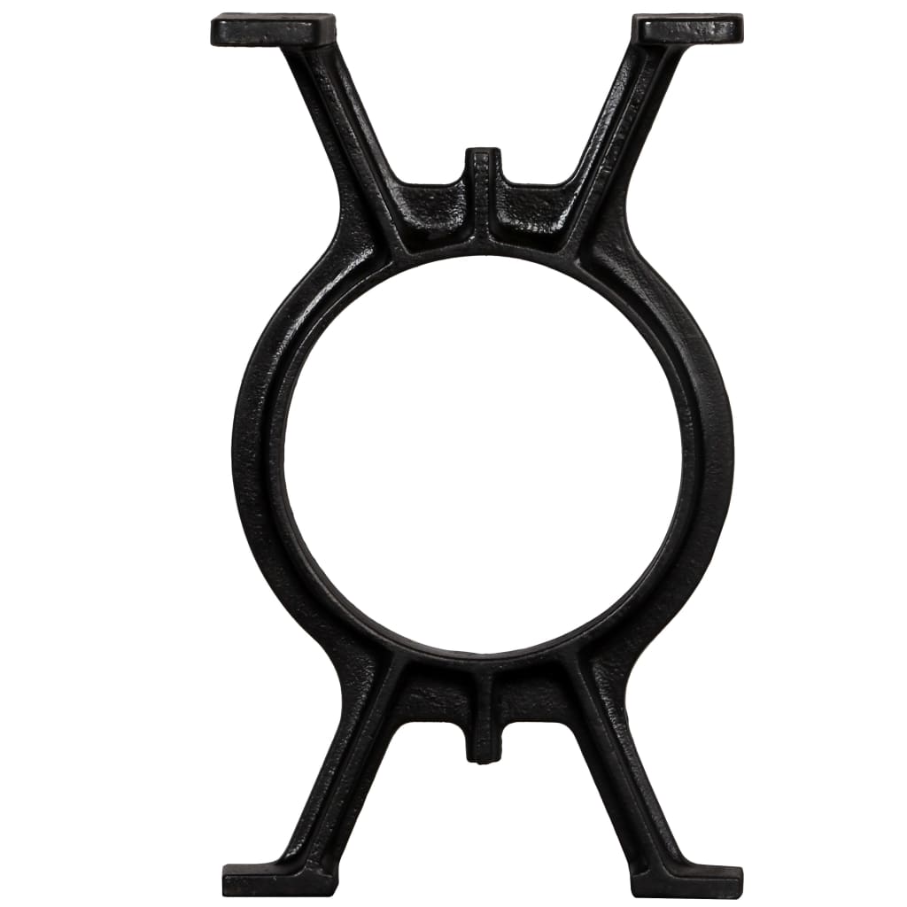 Black Cast Iron O-Frame Bench Legs Set - 2 Pcs