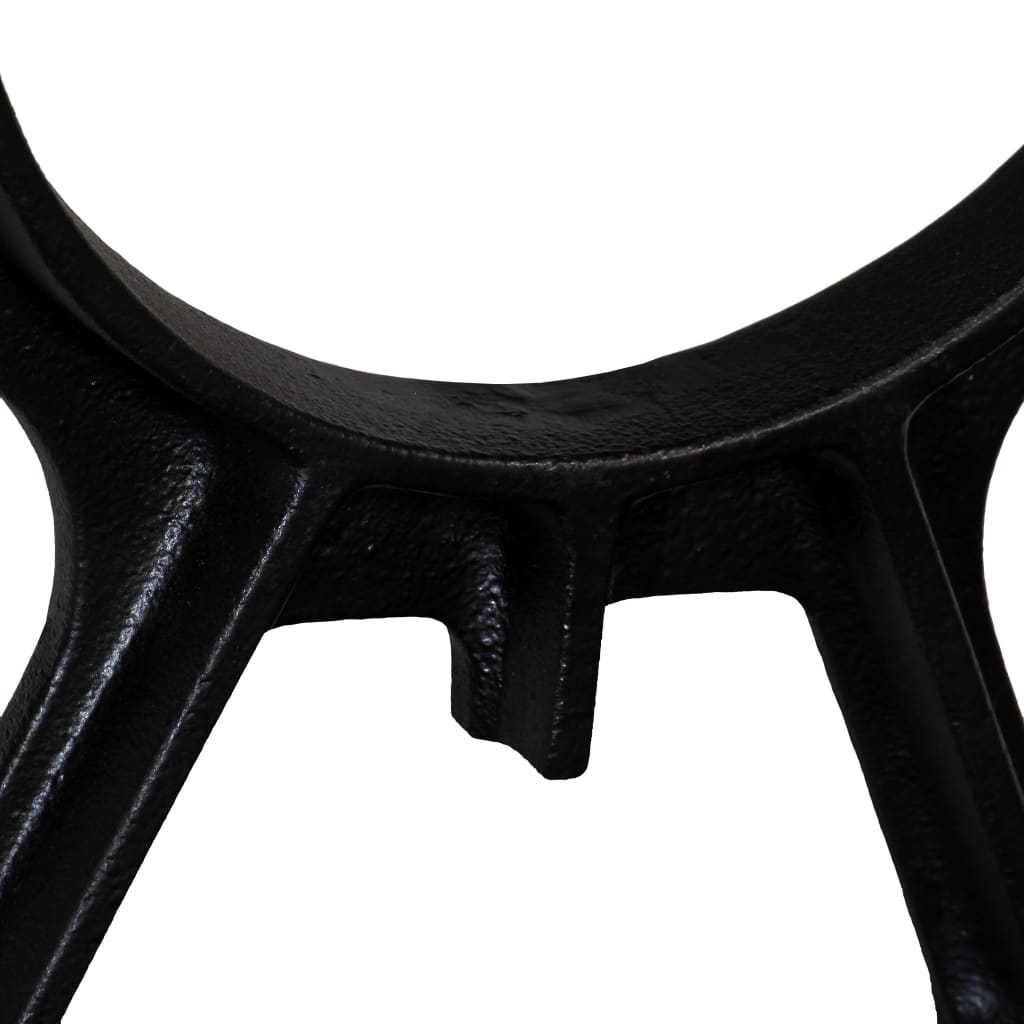 Black Cast Iron O-Frame Bench Legs Set - 2 Pcs
