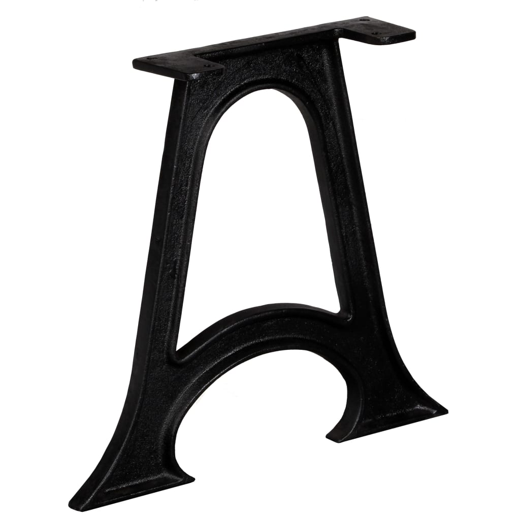 Elegant A-Frame Cast Iron Coffee Table Legs (2 pcs) - Arched Design
