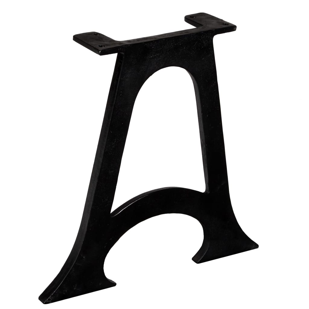 Elegant A-Frame Cast Iron Coffee Table Legs (2 pcs) - Arched Design