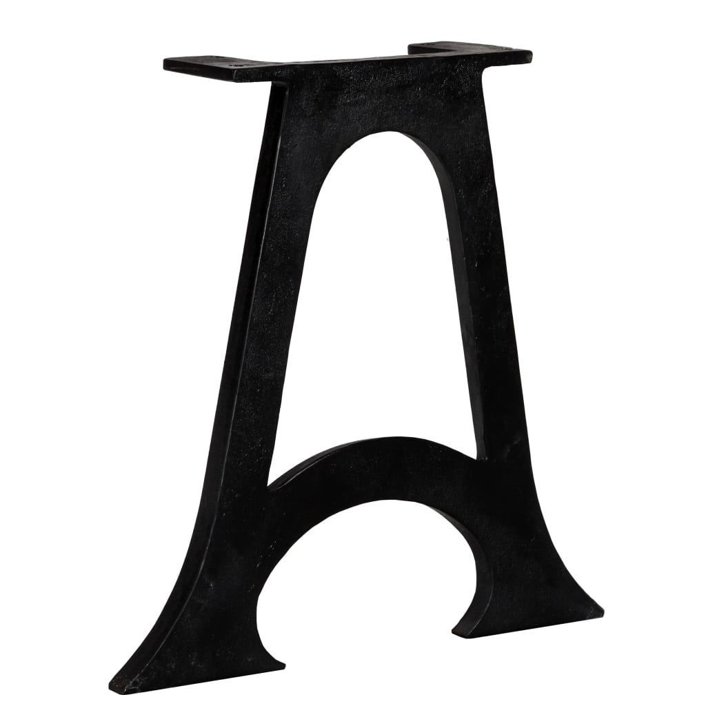 Elegant A-Frame Cast Iron Coffee Table Legs (2 pcs) - Arched Design