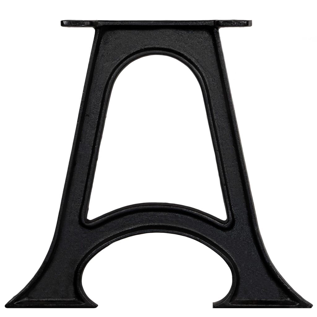 Elegant A-Frame Cast Iron Coffee Table Legs (2 pcs) - Arched Design