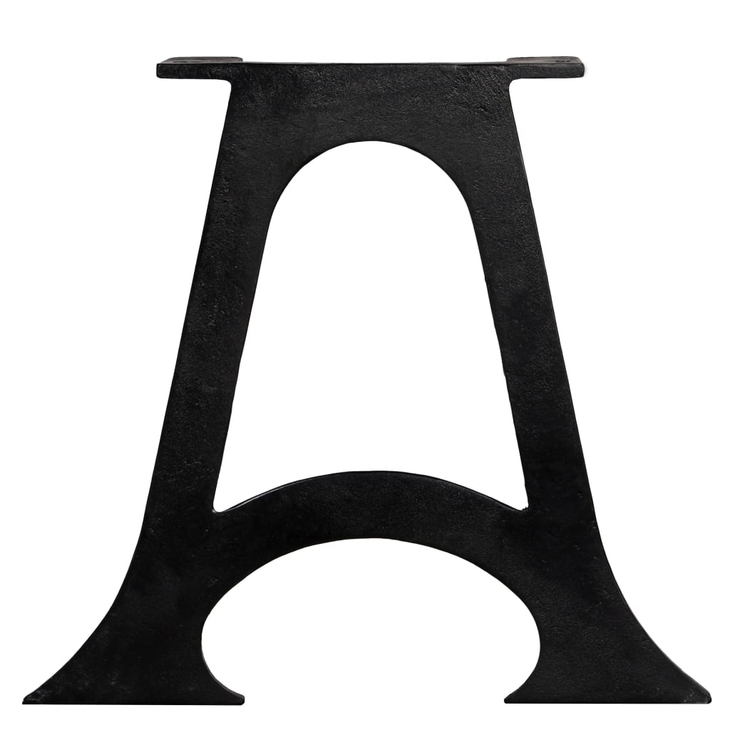 Elegant A-Frame Cast Iron Coffee Table Legs (2 pcs) - Arched Design